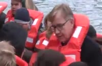 نمایندگان پارلمان آلمان ، سوار بر قایق پناهجو ها
