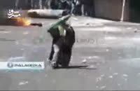 پیرمرد شجاع فلسطینی سپر دفاع در برابر گلوله صهیونیست ها