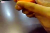 تزیین هویج به شکل گل