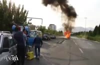 انفجار ۶ ماشین در تهران برای کلیپ خواننده زیرزمینی!