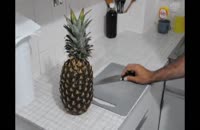 روش آسان و سریع پوست کندن و قاچ کردن آناناس