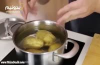 آموزش پوست کندن سیب زمینی پخته به ساده ترین شکل
