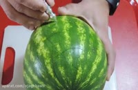 آموزش درست کردن کاسه با هندوانه