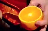 میوه آرایی و کنده کاری پرتقال به شکل گل!