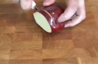 میوه آرایی سیب سرخ به شکل پرنده!!