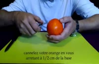 تزیین میوه - کنده کاری روی پرتقال